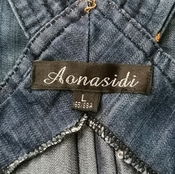 🐟 blue cotton blend overalls by Annasidi - Picture 4 of 7